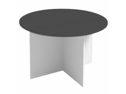 jednaci stul s kulatou deskou primo white prumer 120 cm bila grafitova 112767