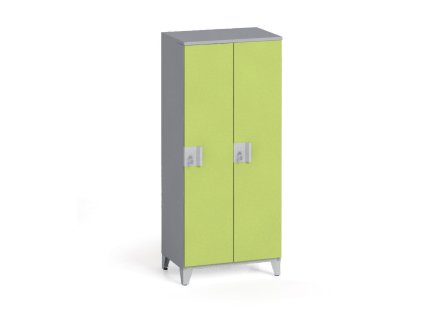 satni skrinka s4 2 oddily 1400 x 600 x 400 mm demont otocny zamek seda zelena 18463