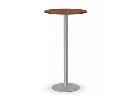 koktejlovy stul olympo ii prumer 600 mm seda podnoz deska orech 18407