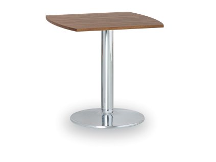 konferencni stolek zeus ii 66x66 cm chromovana podnoz orech 88274