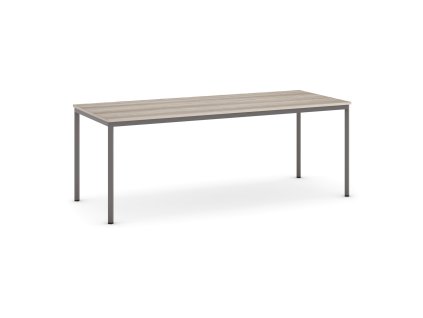 jidelni stul 200x80 cm tmave seda podnoz dub prirodni 119985