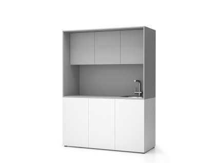 kuchynka nika se drezem a baterii 1481 x 600 x 2000 mm seda prave 16951