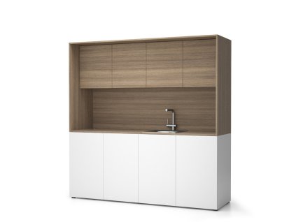 kuchynka nika se drezem a baterii 1963 x 600 x 2000 mm dub prirodni prave 16975