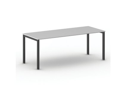 jednaci kancelarsky stul primo square 200x80 cm cerna podnoz seda 104446