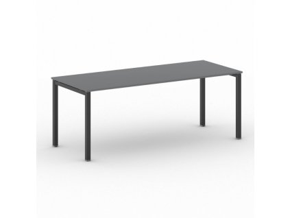 jednaci kancelarsky stul primo square 200x80 cm cerna podnoz grafit 106160