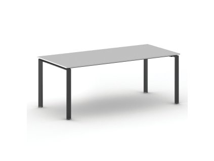 jednaci kancelarsky stul primo infinity 200x90 cm cerna podnoz seda 103777