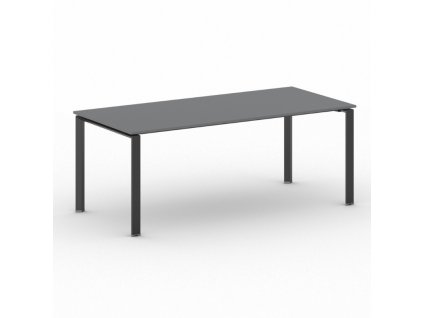 jednaci kancelarsky stul primo infinity 200x90 cm cerna podnoz grafit 106258