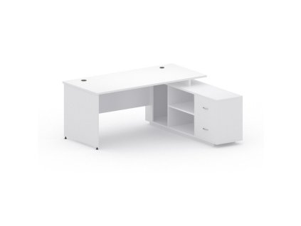 kancelarsky stul se skrinkou mirelli 160x160 cm pravy bila 30599