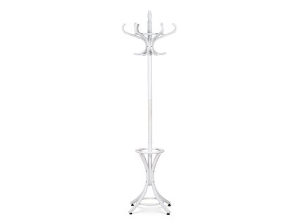 dreveny stojanovy vesak s drzakem destniku bily 25508