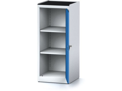 uzka policova dilenska skrin mechanic 2 police 490 x 500 x 1170 mm modre dvere 17024