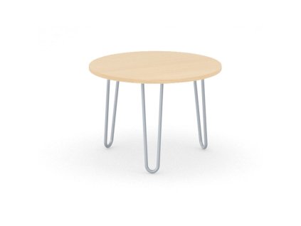 kulaty konferencni stul spider prumer 60 cm sedostribrna podnoz buk 17736