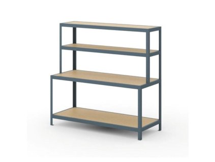 balici stul s odkladacimi policemi surova drevotriska delka 1800 mm 105717