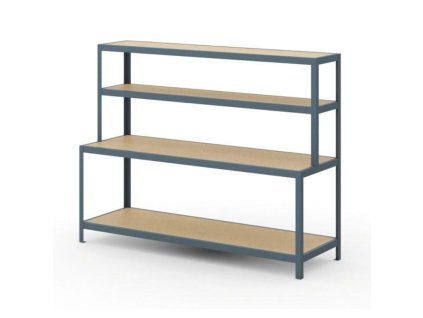 balici stul s odkladacimi policemi surova drevotriska delka 2200 mm 105720