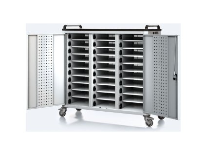 pojizdny nabijeci vozik pro notebooky a tablety 30 prihradek seda seda 17602