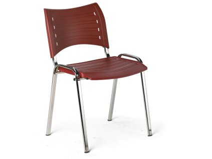 plastova zidle smart chromovane nohy bordo 17833