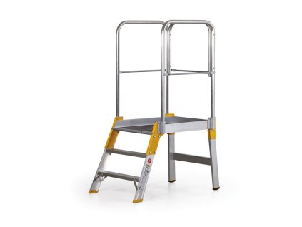 hlinikovy mustek zebrik s plosinou jednostranny alve forte 3 pricky vyska 0 62 m 19599