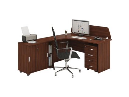 sestava kancelarskeho nabytku mirelli typ f leva orech 19997