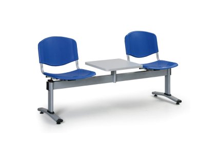 plastova lavice do cekaren verona 2 mista se stolkem modra 22814