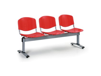 plastova lavice do cekaren verona 3 mista cervena 22817