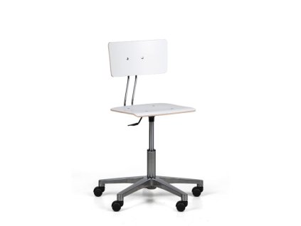 pracovni zidle sally nizka na koleckach bila 104597