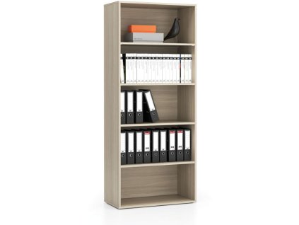 vysoky kancelarsky policovy regal layers 800 x 400 x 1905 mm dub prirodni 21992