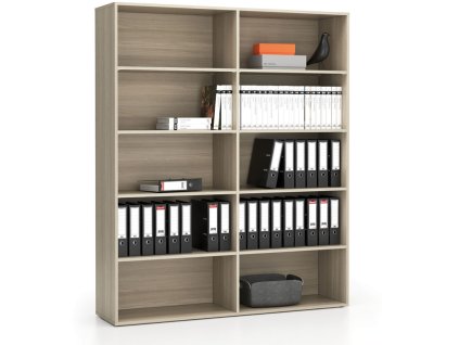 vysoky kancelarsky policovy regal layers 1582 x 400 x 1905 mm dub prirodni 112166