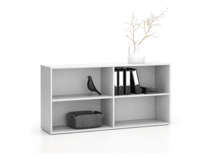 kancelarsky policovy regal layers dlouhy 2 police 1582 x 400 x 777 mm bila 22109