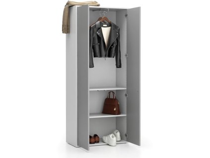 kancelarska satni skrin layers vysuv 800 x 400 x 1905 mm bila seda 21911