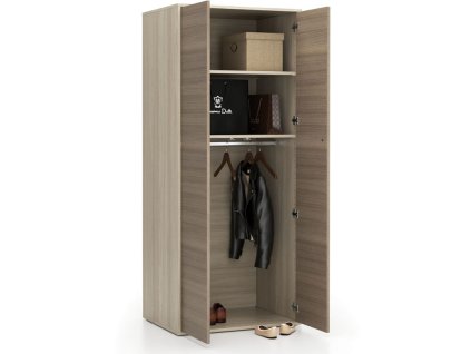 kancelarska satni skrin layers satni tyc 800 x 600 x 1905 mm dub prirodni dub moreny 21940