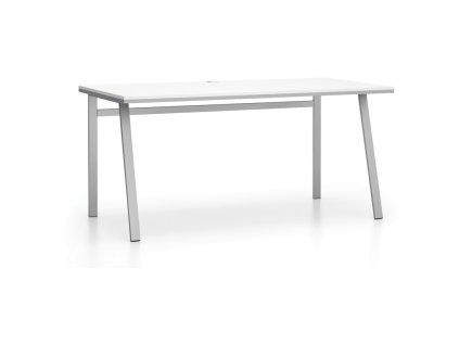 kancelarsky psaci stul single layers bez prepazek bila seda 22276