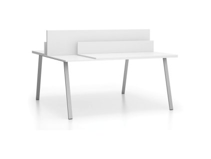 kancelarsky psaci stul double layers posuvna vrchni deska s prepazkami bila 22296