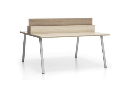 kancelarsky psaci stul double layers s prepazkami dub prirodni dub moreny 22303