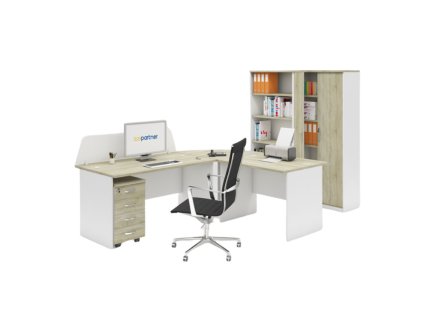 sestava kancelarskeho nabytku mirelli typ a bila dub sonoma 107905