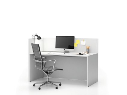 kancelarska sestava single s paravanem segment leva bila bila 25004