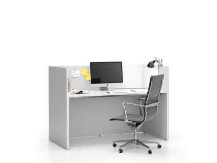 kancelarska sestava single s paravanem segment rovna bila bila 24041