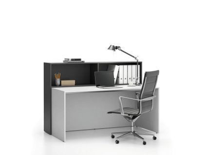 kancelarska sestava single segment 2 police bila grafitova 23903