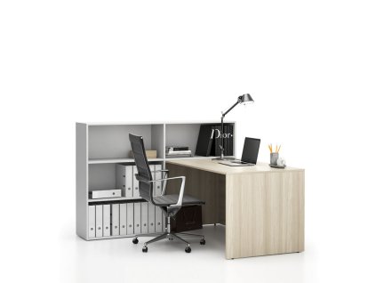 kancelarska sestava single segment 3 police leva dub prirodni bila 23889