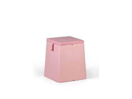 plastovy taburet s polstarkem billy ruzovy 24973