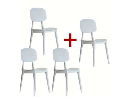 plastova jidelni zidle simply 3 1 zdarma bila 112134