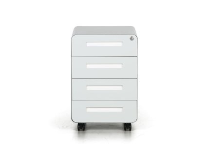 kancelarsky mobilni kontejner metal 4 zasuvky sedy 26907