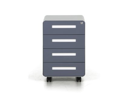 kancelarsky mobilni kontejner metal 4 zasuvky grafit 26903