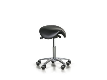 pojizdna pracovni stolicka enie sedak ve tvaru sedla mekka kolecka cerna 26899