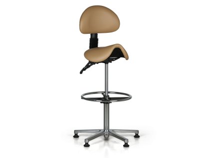 pracovni zidle elen sedak ve tvaru sedla kluzaky bezova 27168