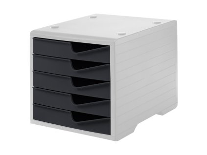 tridici box 5 zasuvek seda antracit 30644