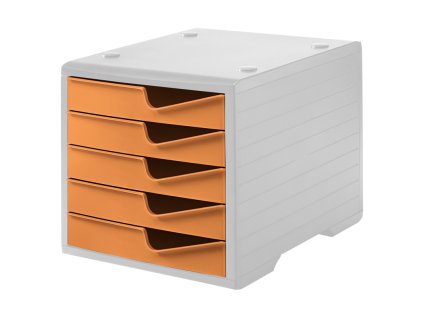 tridici box 5 zasuvek seda oranzova 30646