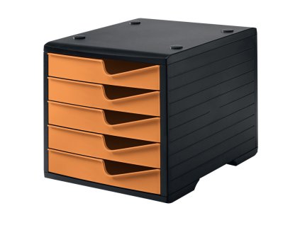 tridici box 5 zasuvek cerna oranzova 30659
