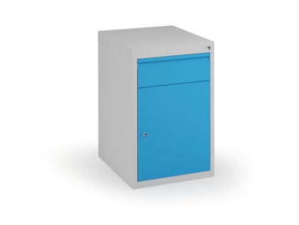 podstavny dilensky box na naradi s dvermi a zasuvkou kovona bez polic 800 x 480 x 610 mm 33804