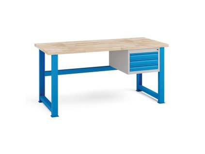 dilensky stul kovona 3 zasuvky na naradi bukova sparovka pevne nohy 1700 mm 34968