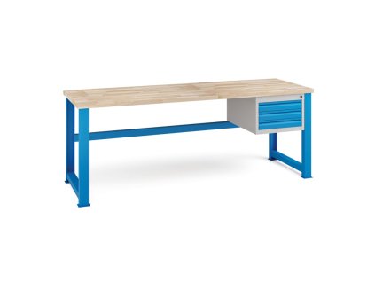 dilensky stul kovona 3 zasuvky na naradi bukova sparovka pevne nohy 2100 mm 34969