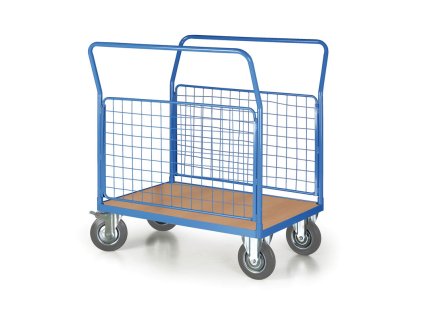 plosinovy vozik 2 dratene vyplne 1000x700 mm nosnost 200 kg kola 125 mm s sedou pryzi 34085